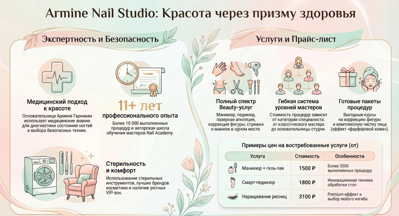 Почему женщины выбирают Armine Nail Studio